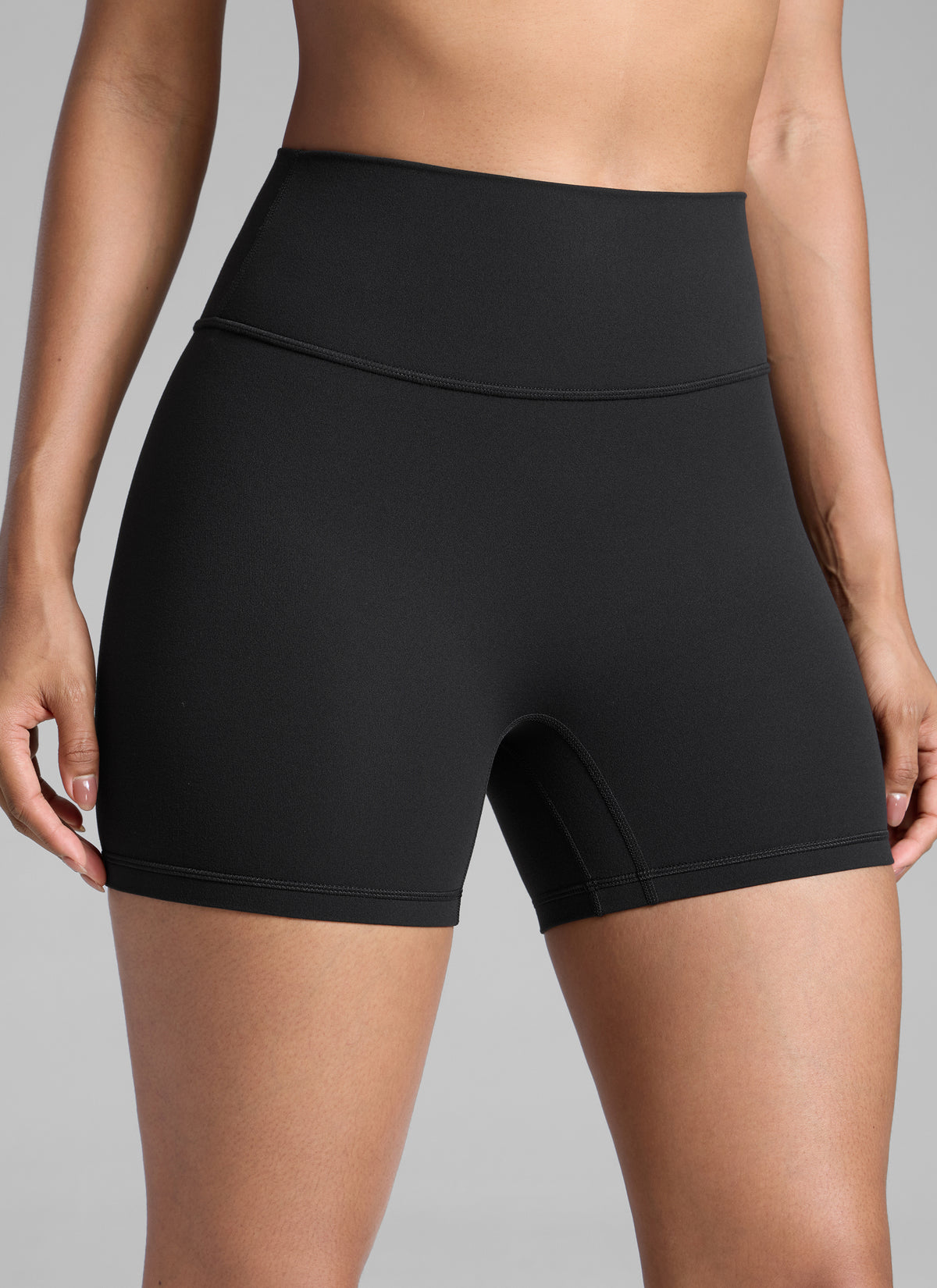 Scrunch Butt Atheletic Workout Biker Shorts Black