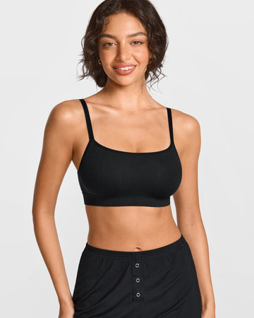 Modal Ribbed Pullover Cami Bralette