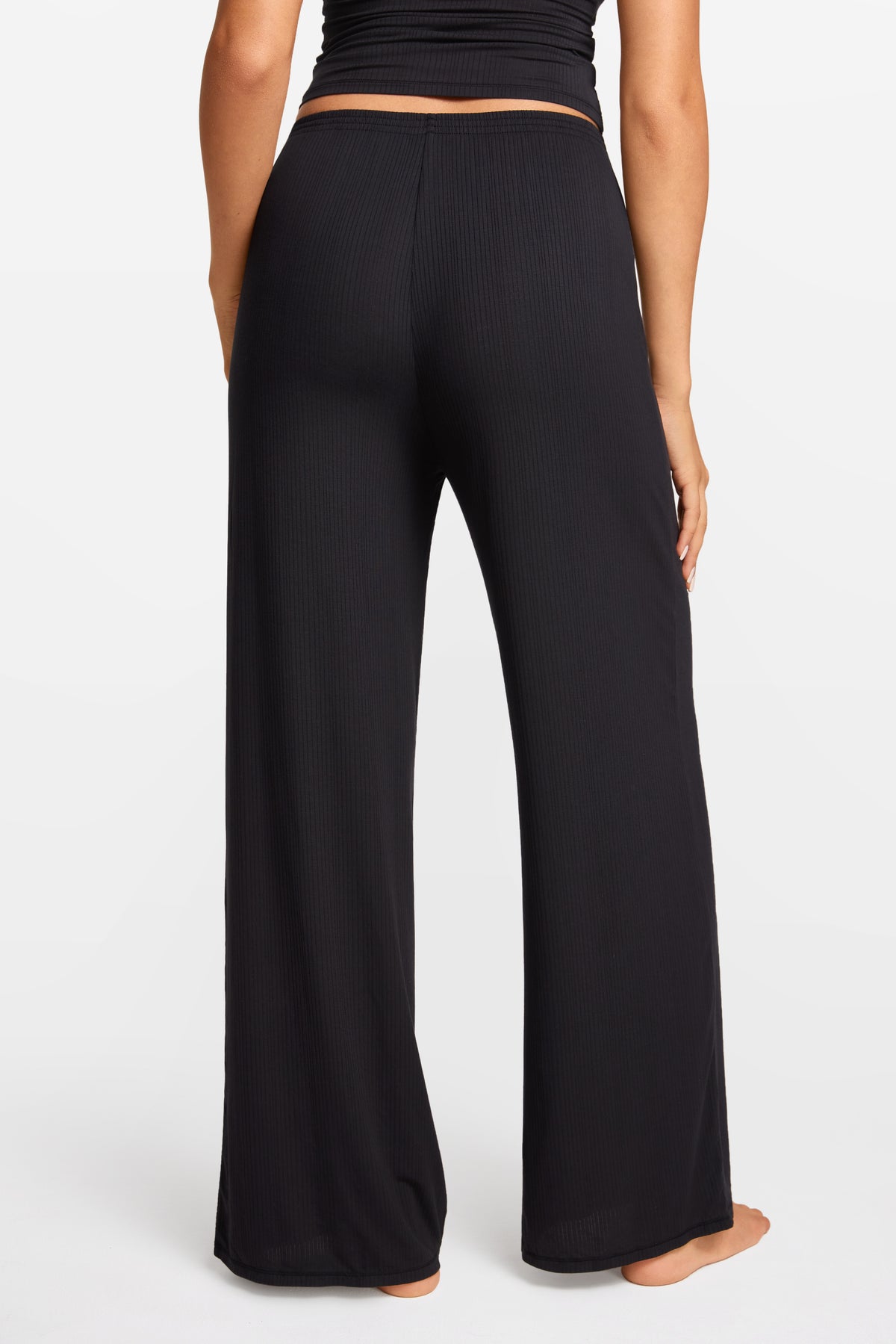 SOULVOR Wide Leg Casual Pants Black