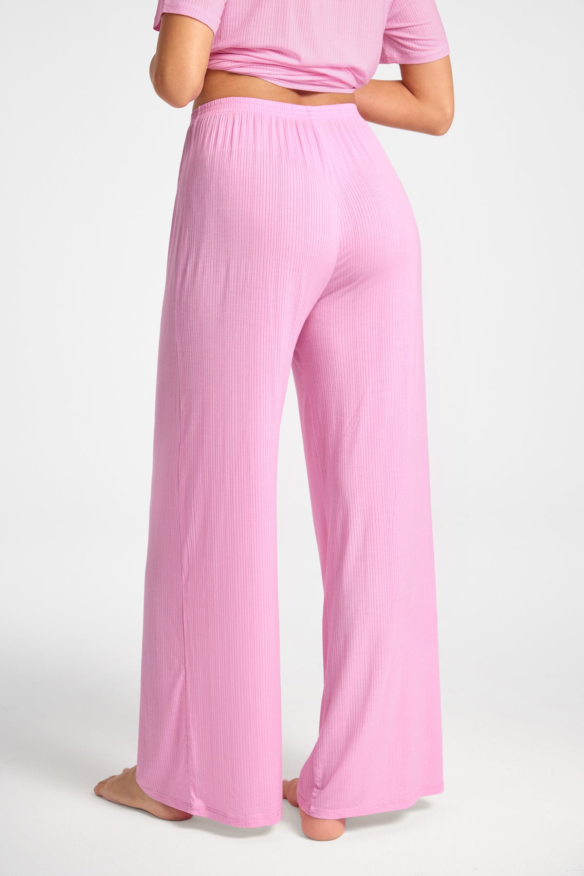 SOULVOR Wide Leg Casual Pants Macaron Pink