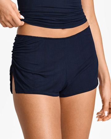 Side-slit Micro Sleep Shorts